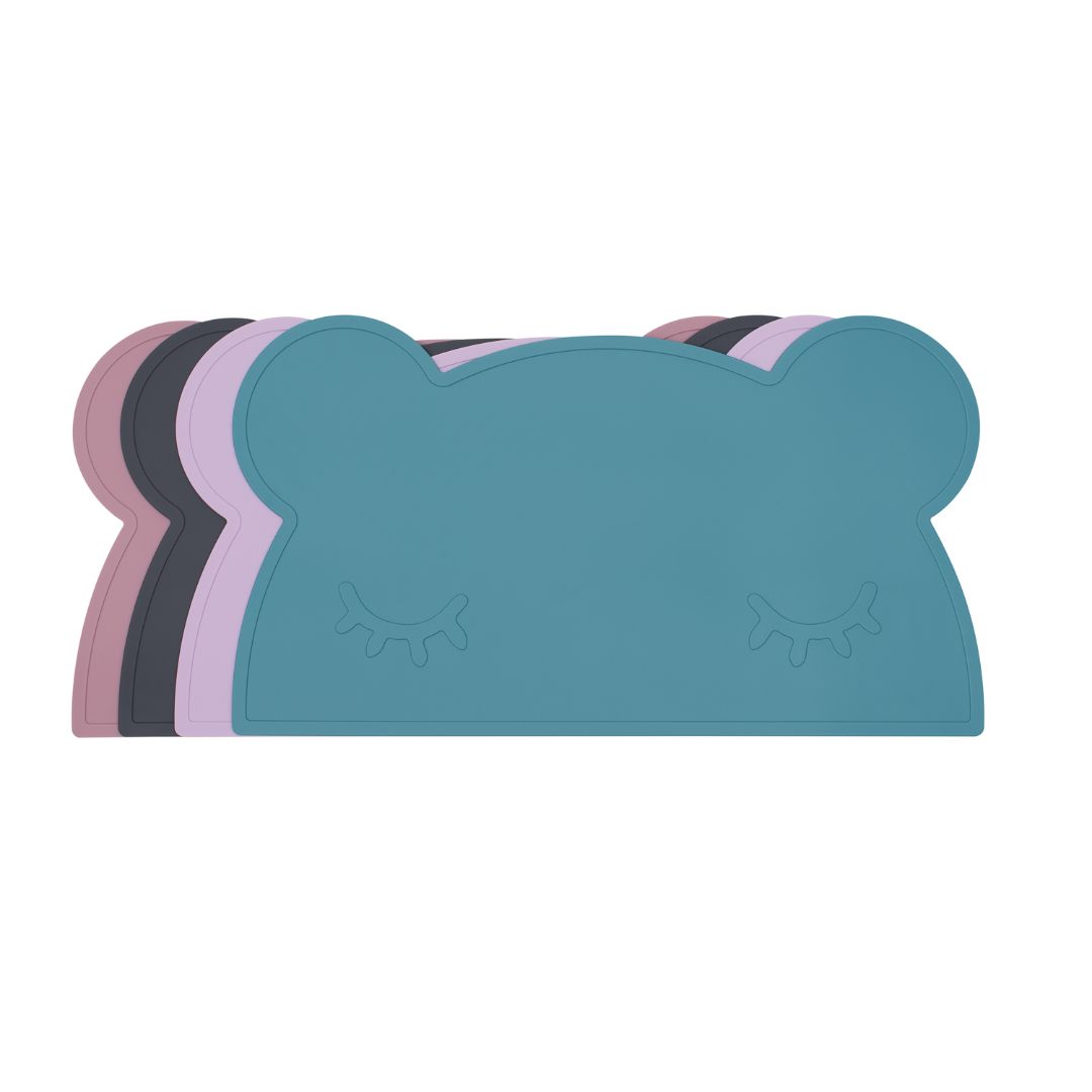 Silicone bear kids placemat in the shade lilac.