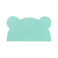 Silicone bear kids placemat in the shade minty green