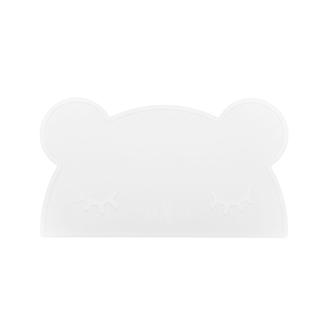 Silicone bear kids placemat in the shade snow white.