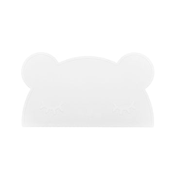 Silicone bear kids placemat in the shade snow white.