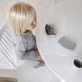 Silicone bear kids placemat in the shade snow white.