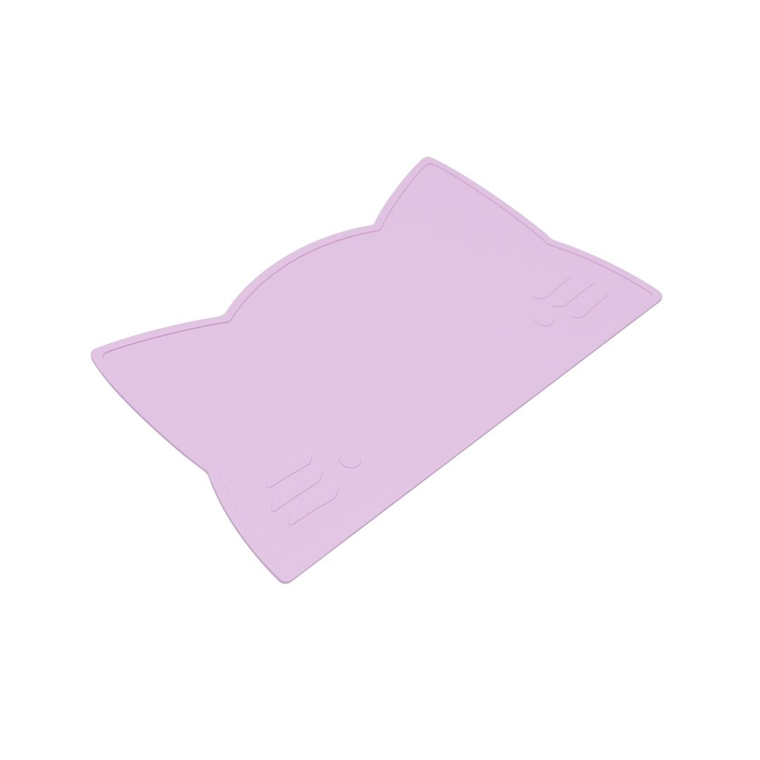 Silicone cat kids placemat in the shade lilac