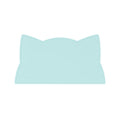 Silicone cat kids placemat in the shade minty green