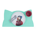 Silicone cat kids placemat in the shade minty green