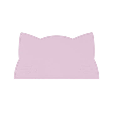 Silicone cat kids placemat in the shade powder pink.