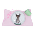 Silicone cat kids placemat in the shade powder pink.