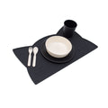 Silicone cat kids placemat in the shade pure black.