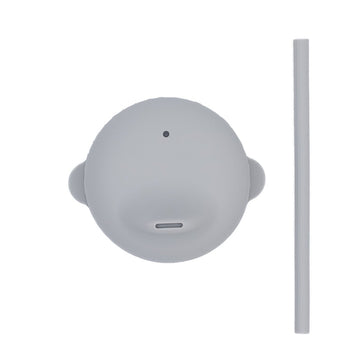 The Sippie Lid - The No-Spill Sippy Cup Lid with Straw in Grey
