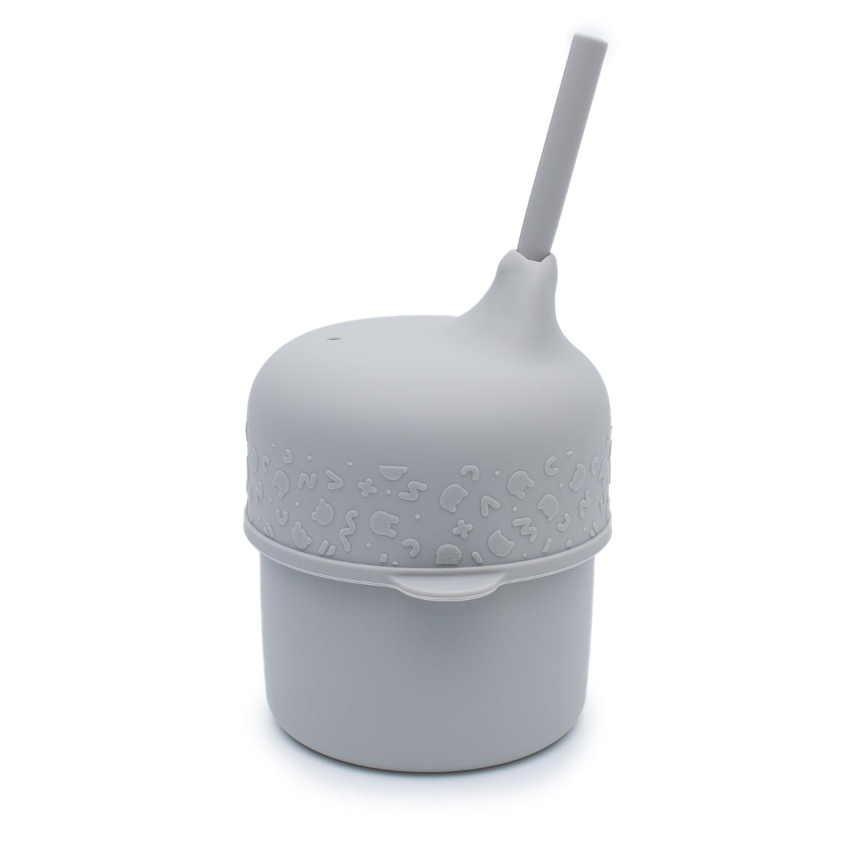 The Sippie Lid - The No-Spill Sippy Cup Lid with Straw in Grey