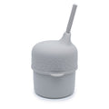 The Sippie Lid - The No-Spill Sippy Cup Lid with Straw in Grey