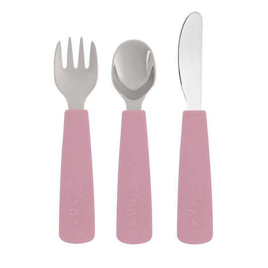 Toddler Cutlery Set in Dusty Rose