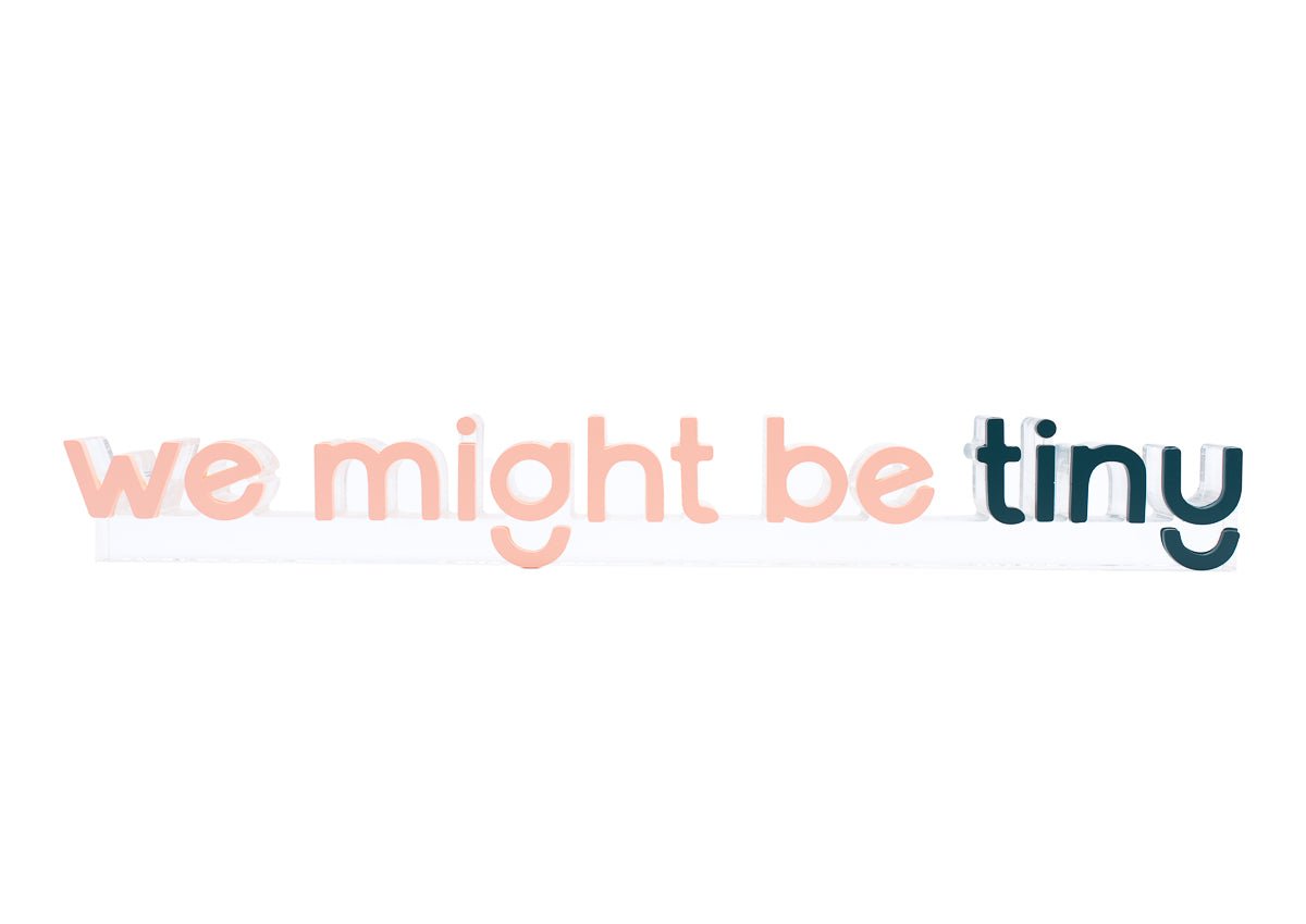 We Might Be Tiny - Acrylic Branded Retail Signage