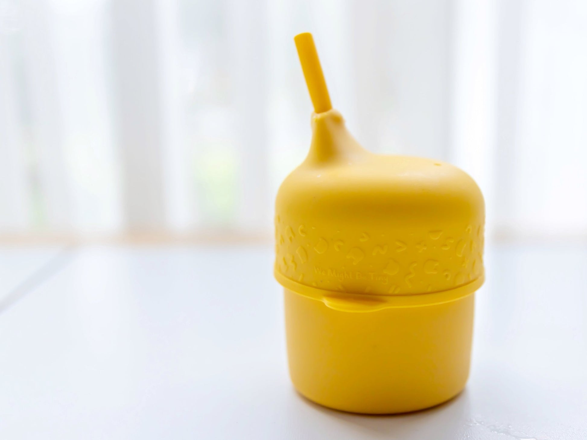 The Sippie Lid - The No-Spill Sippy Cup Lid with Straw in Yellow